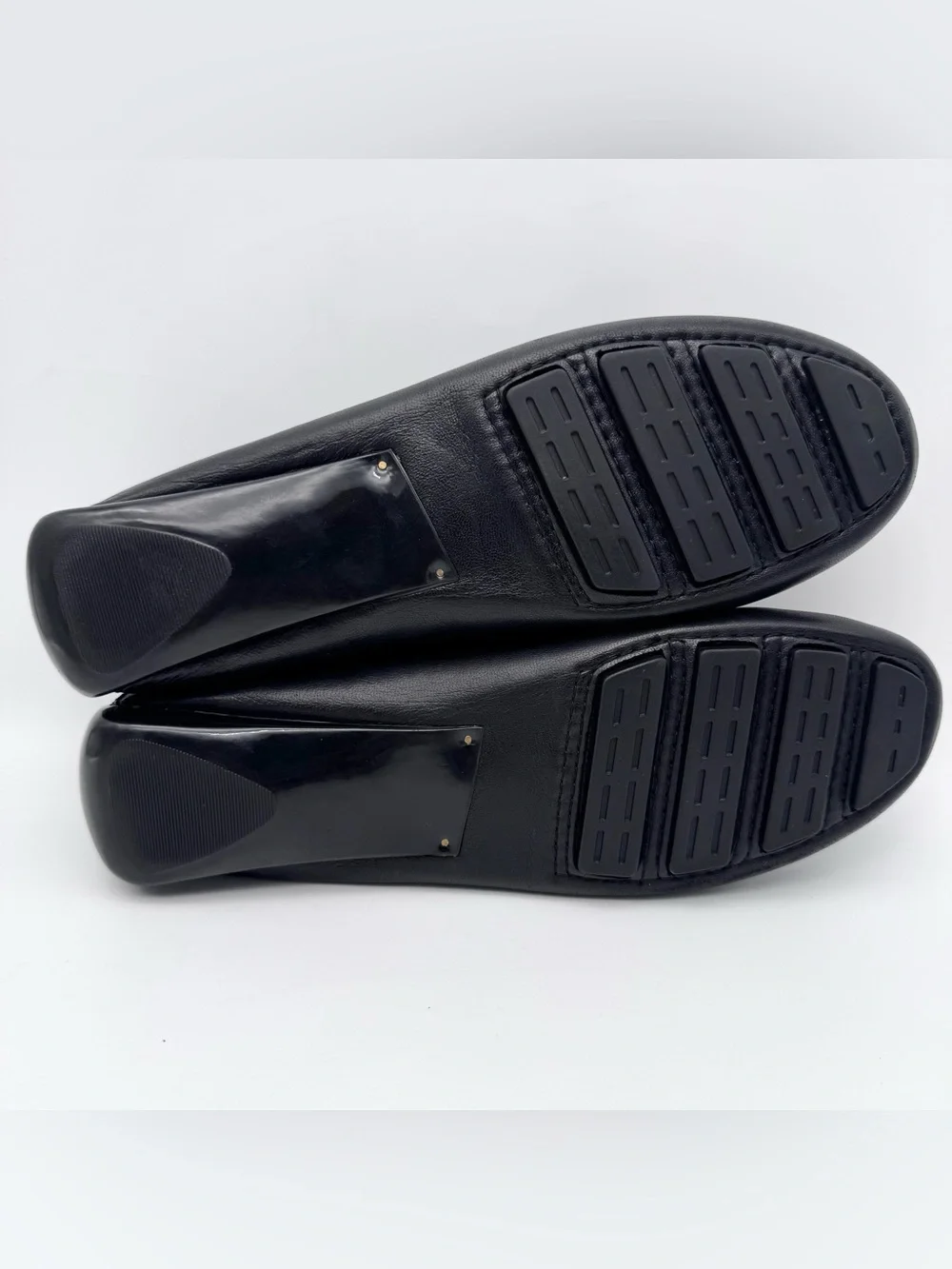 Robert Zur Petra Black Woven Glove Leather Driving Penny Loafers Women's 8 AA